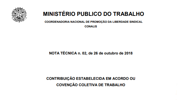 CONALIS publica Nota Técnica sobre as contribuições sindicais